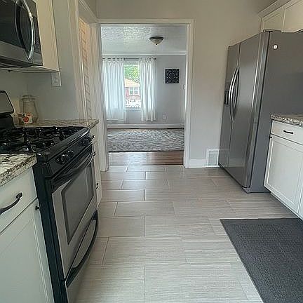 Kitchen into living room 