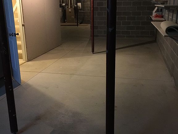 Unfinished area for storage.