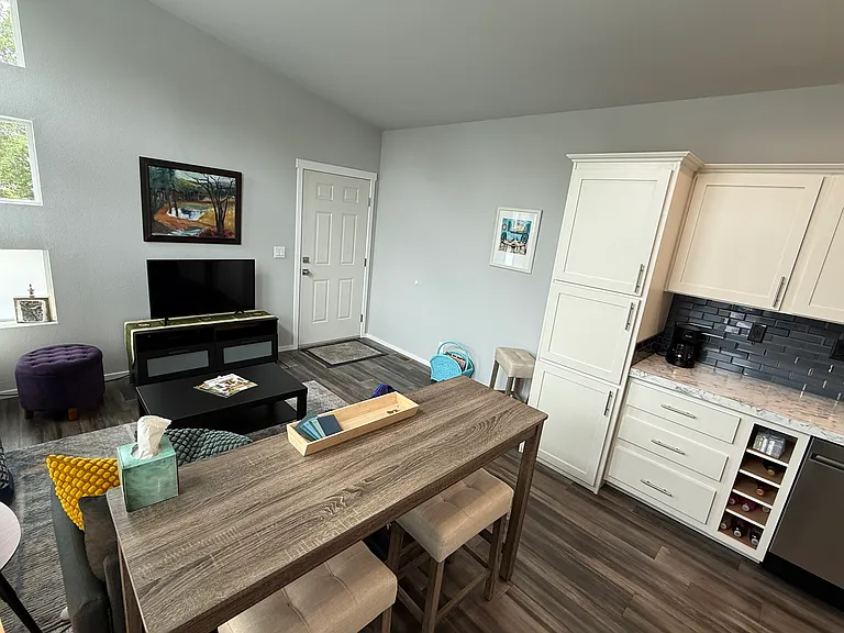 living room and kitchen