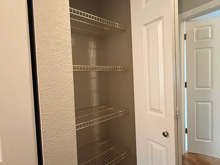 linen closet in hall