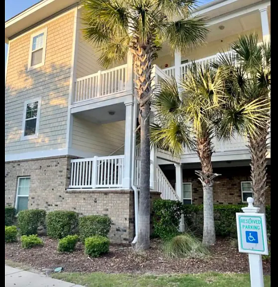 The walk-up condo is located on the third floor of the building (no elevator). There is open parking for up to two vehicles and Reserved Handicap parking out front.