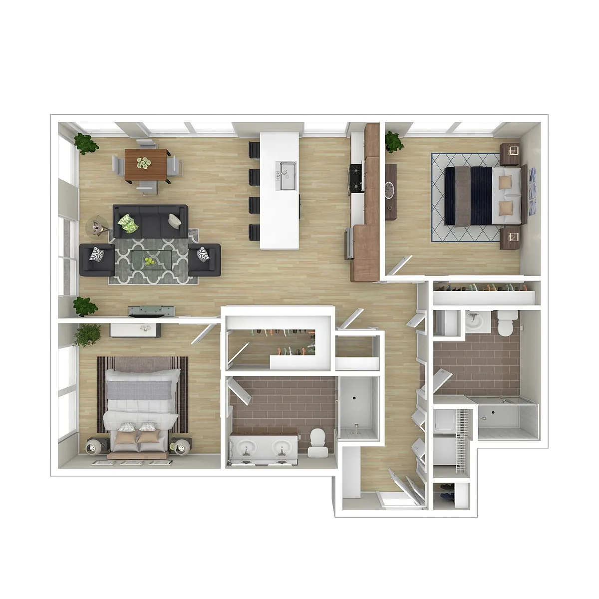 Floor plan 2 BR A