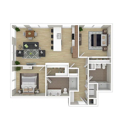 Floor plan 2 BR A