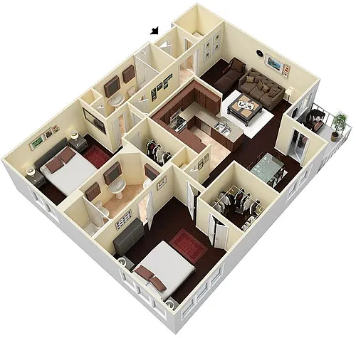 Floor plan Midtown II Midrise