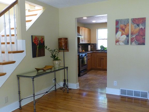 Staircase and Living Room en