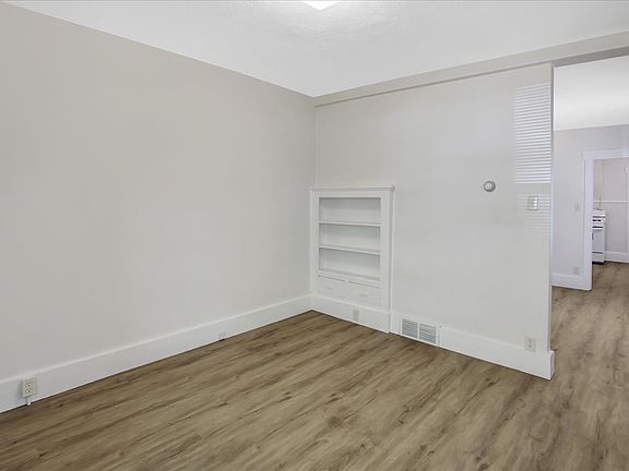 Built-in bookcase in front room