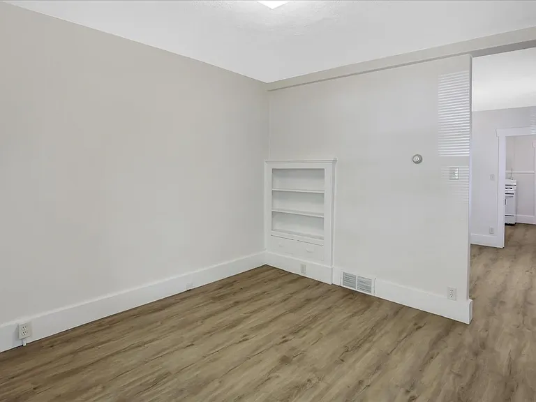 Built-in bookcase in front room