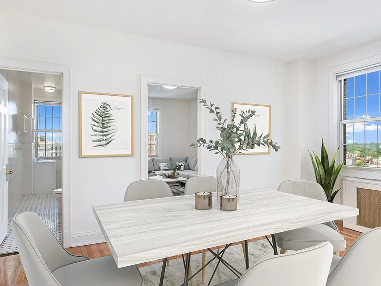 Two-bedroom dining (virtually staged)