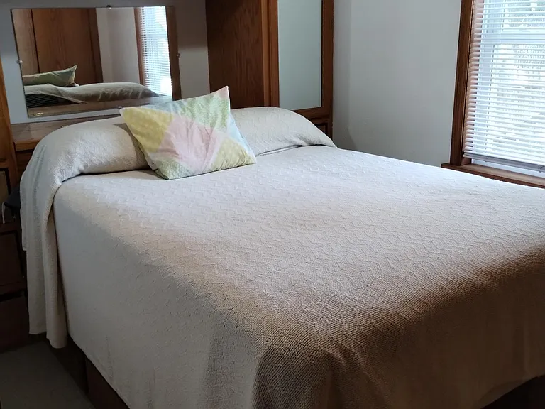 bedroom with built in storage