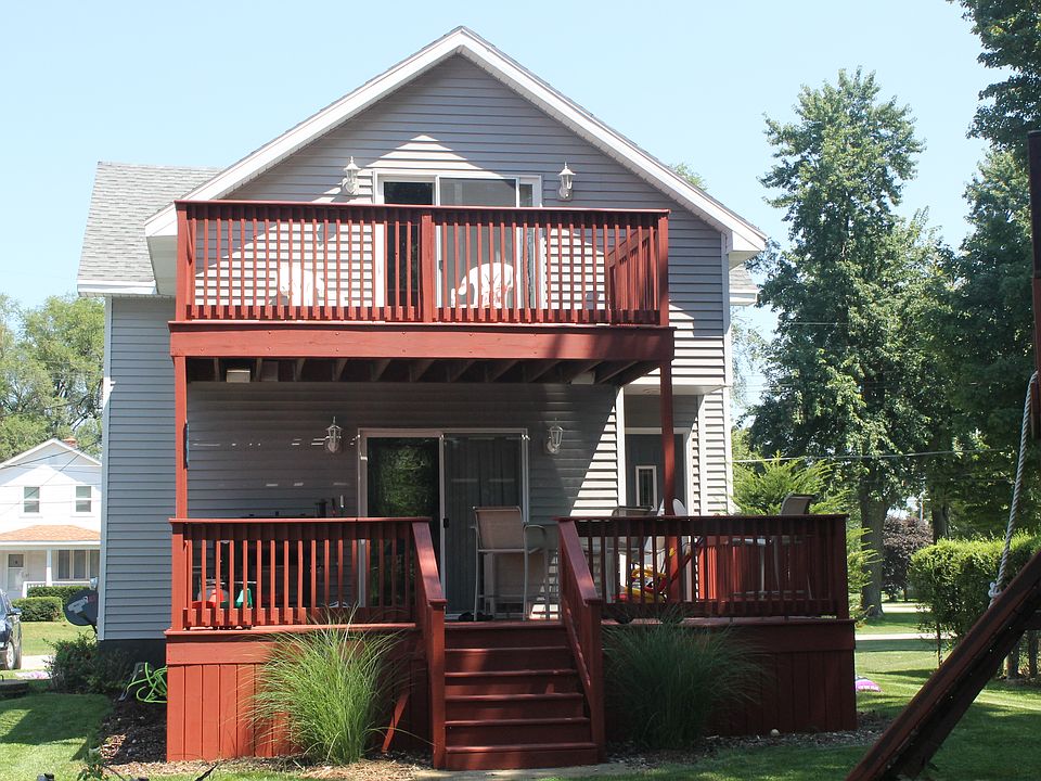 Rear view of the home