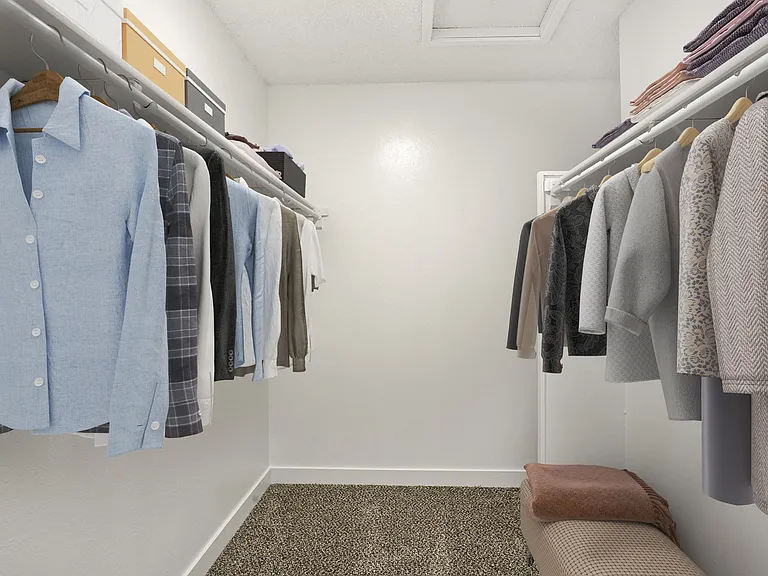 Walk-In Closet at Hilltop View Apartments
