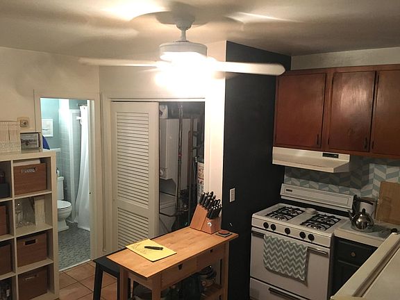 Kitchen with laundry closet