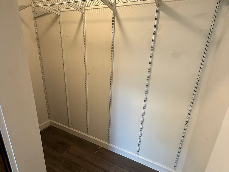 Master bedroom closet (in bathroom)