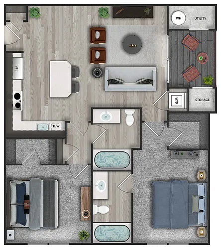 Floor plan Birch (AB1) - Income Restrictions Apply