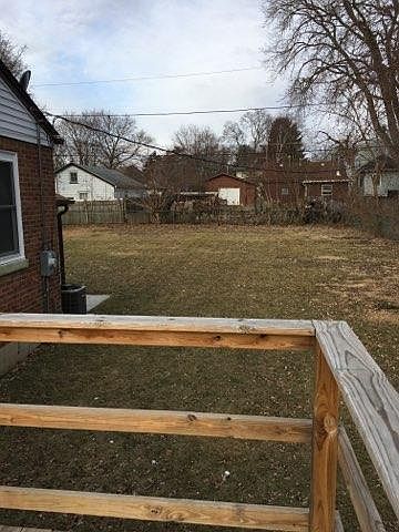 Looking from deck into backyard