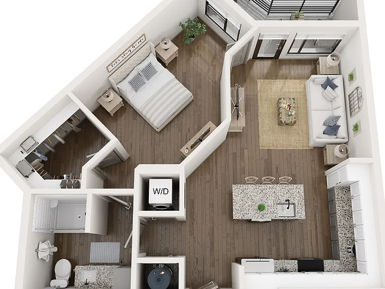 776 SF one-bedroom apartment with balcony / patio that blends comfort, refinement, and a sense of arrival. 776 SF one-bedroom apartment with balcony / patio that blends comfort, refinement, and a sense of arrival.