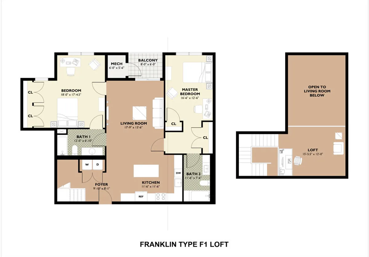 Floor plan Type F Loft
