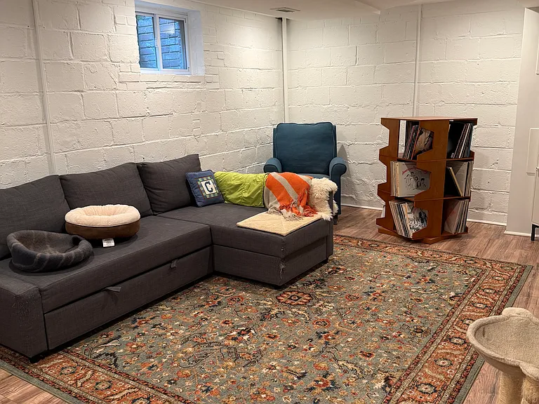 Basement for recreation, storage, etc. with a bath.