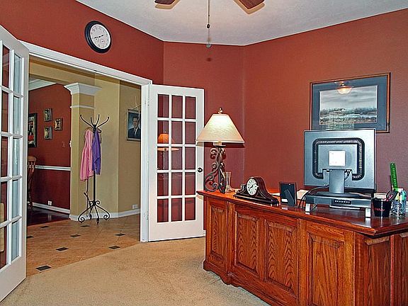 Just off the entry is the study