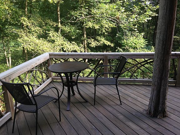 Deck with Cypress Poles