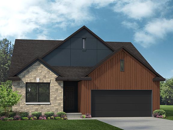 Elevation E - Optional Includes stucco finish. Garage door style is optional.