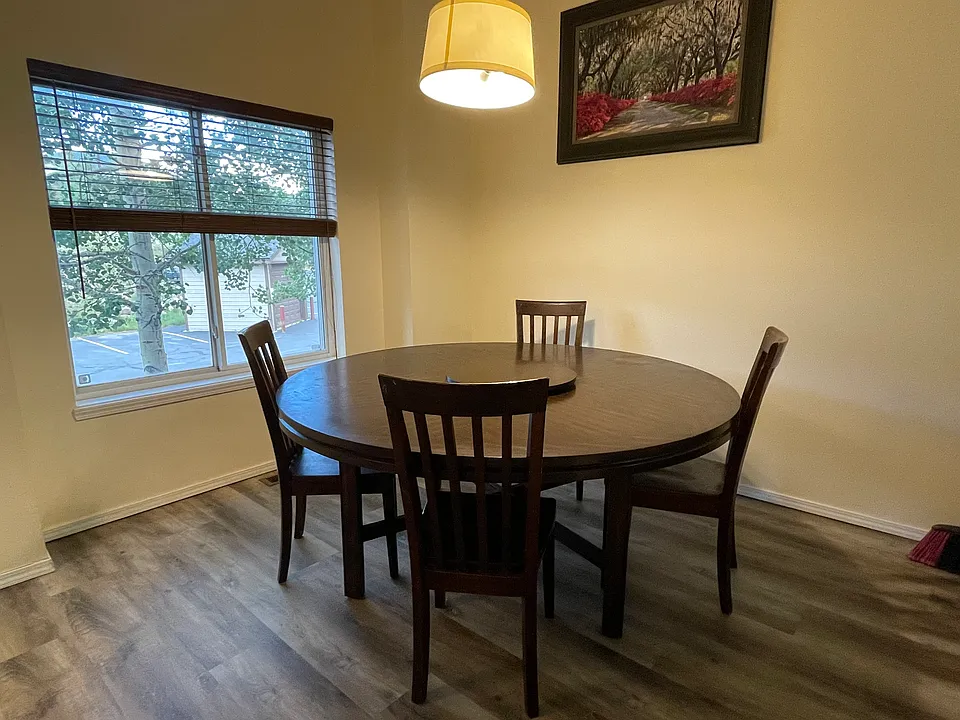 Dining room with front view