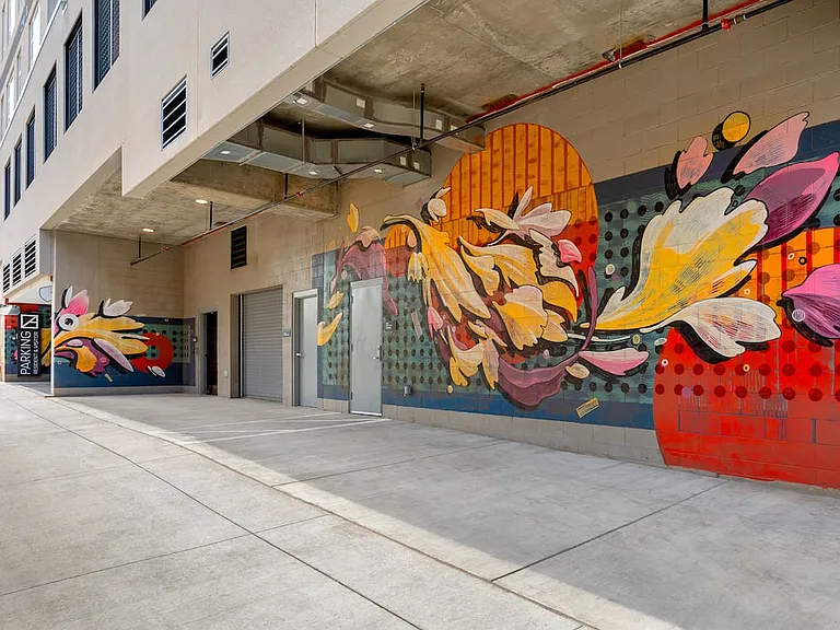 Mural on east side of the building