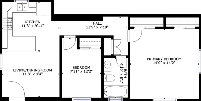 2 bed, 1.0 bath, 711 sqft, $749 — Photo 2