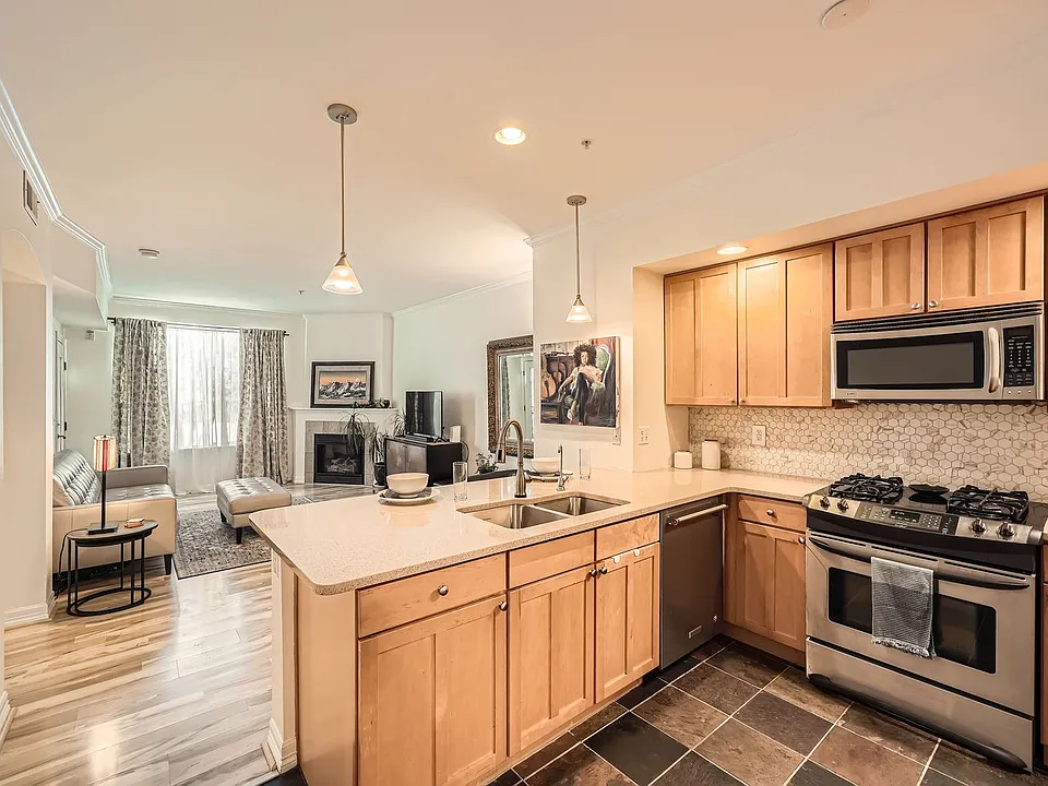 Kitchen and living room space