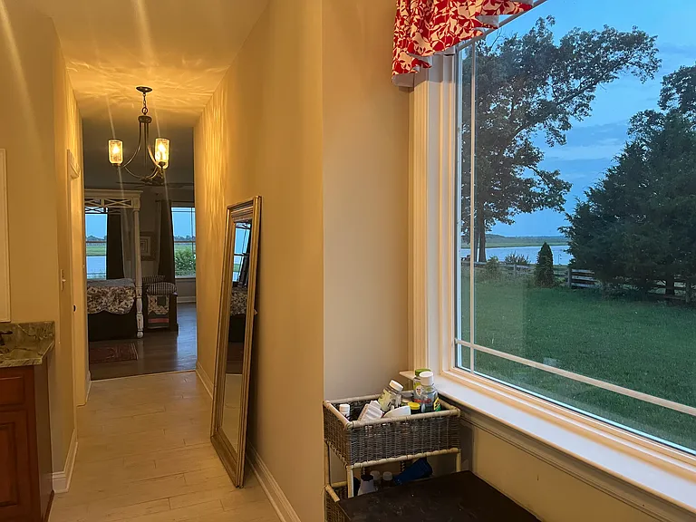 A view of the river from shower area.