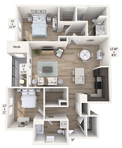 Floor plan b8-1189sf-4615