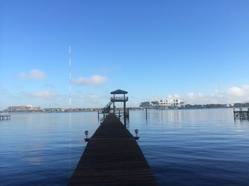 Full River View of Jag Stadium