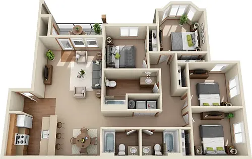 Floor plan 4 bedroom