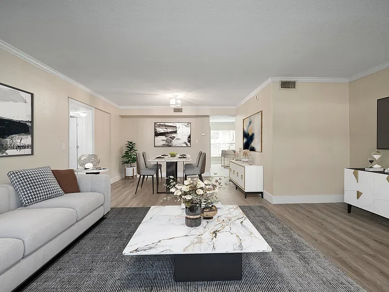 Virtually Staged Living, Dining, Family