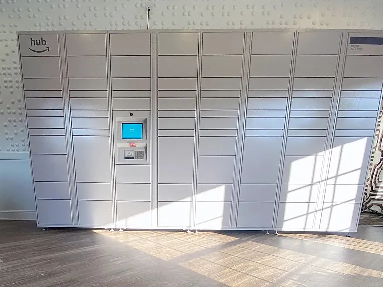Enjoy the convenience of Amazon Hub package lockers, ensuring secure and hassle-free deliveries for our residents.