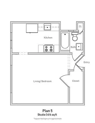 Floor plan Floor Plan 5 Studio 1BA