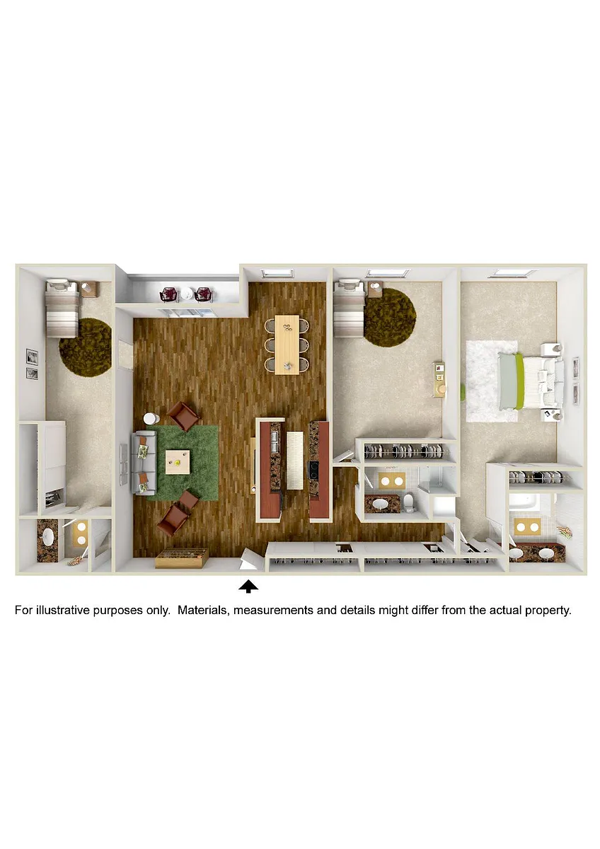 Floor plan 3 Bedroom 2.5 Bath