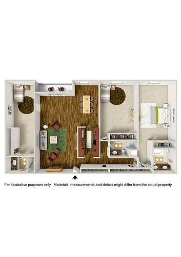 Floor plan 3 Bedroom 2.5 Bath