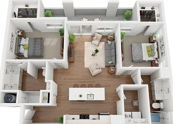 2 Bedroom | 2 Bath 2 Bedroom | 2 Bath
