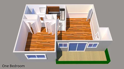 Floor plan 1Bed 1 Bath