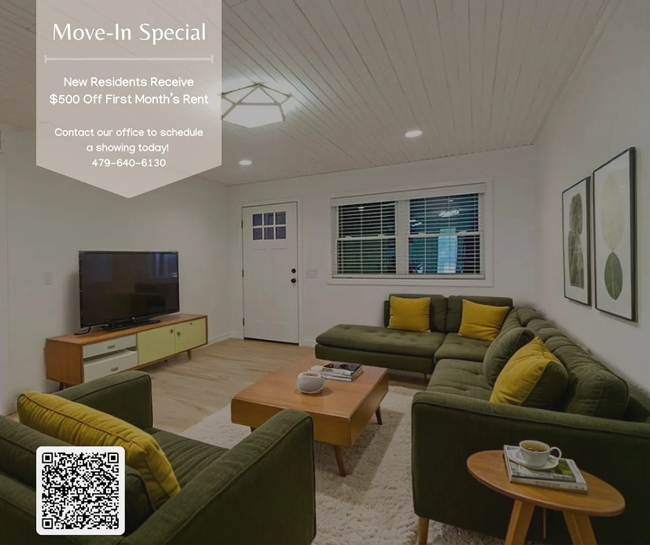 Pet-Friendly 2-Bedroom Apartment in Downtown Rogers Move-In Special! — Photo 2