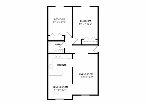 Floor plan Large two bedroom