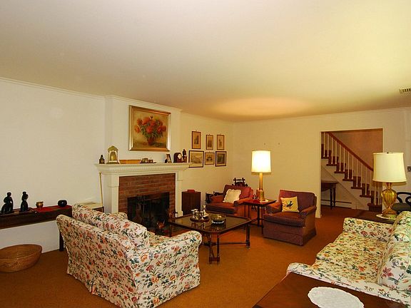 Living Rm with woodburning fireplace