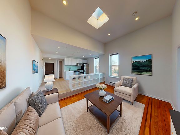 Virtually staged living room