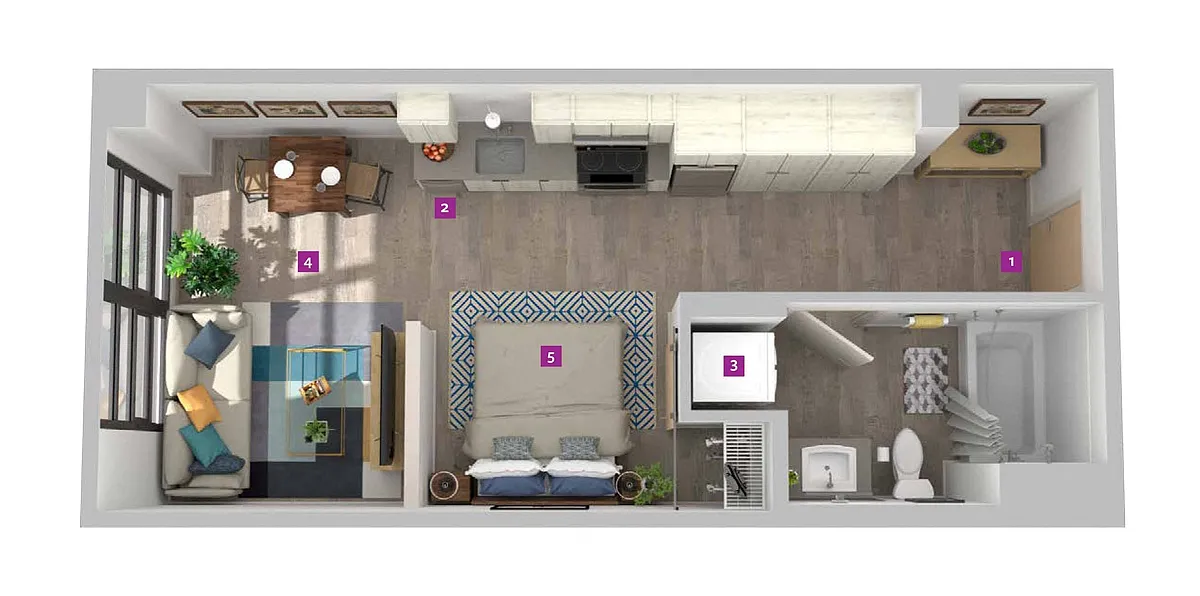 Floor plan 0x1O-2M
