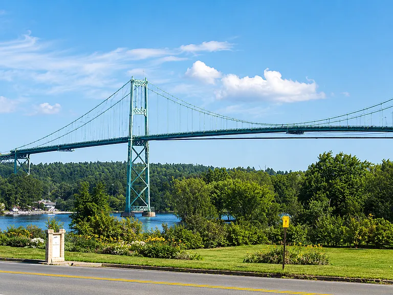 Front Porch View Featuring the Iconic Thousand Islands Bridge