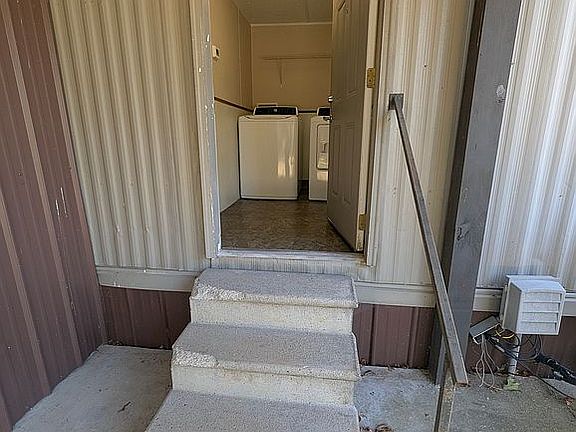 Back door look into utility 
