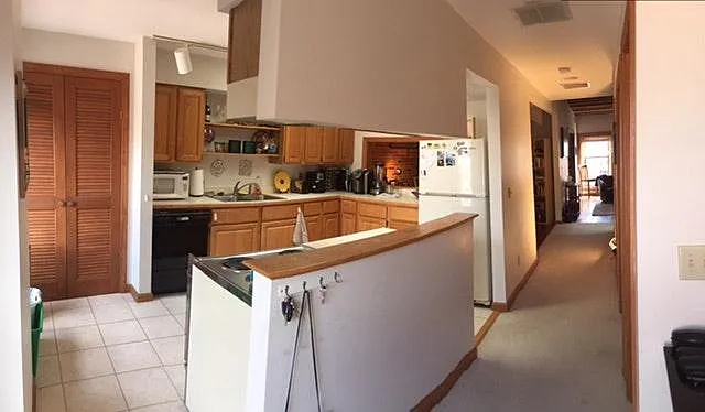 Bright kitchen with skylight