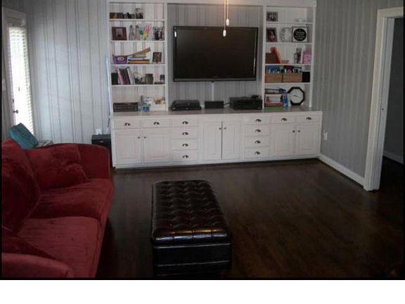 Living room with built-ins