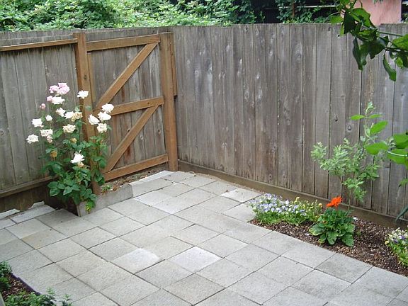 fenced patio